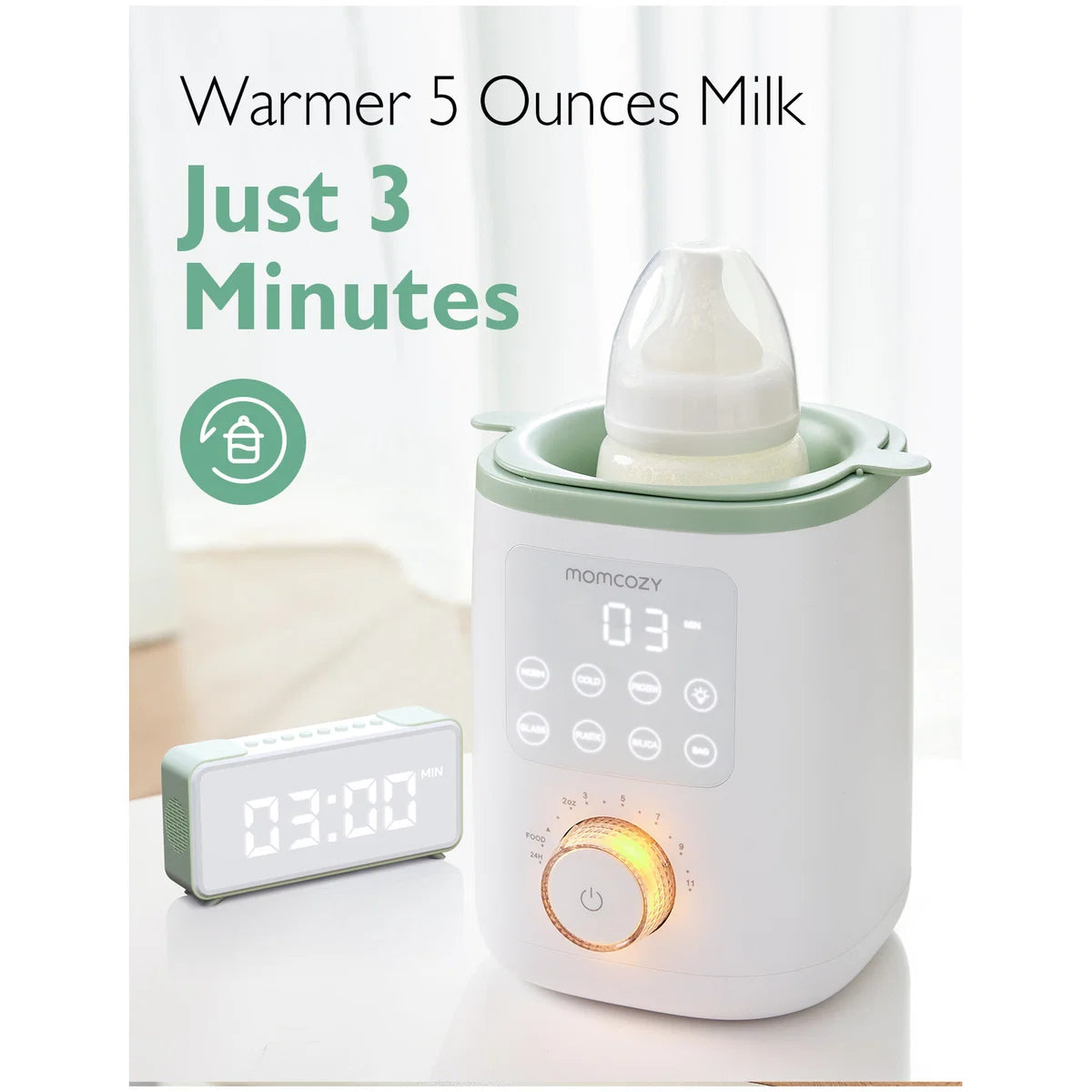 Momcozy Nutri Smart Analog Baby Bottle Warmer (MW02)– Ngrohës Inteligjent Analog për Biberonë