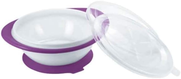 NUK EATING BOWL, NON SLIP WITH SUCTION CUP 6M+ PURPLE