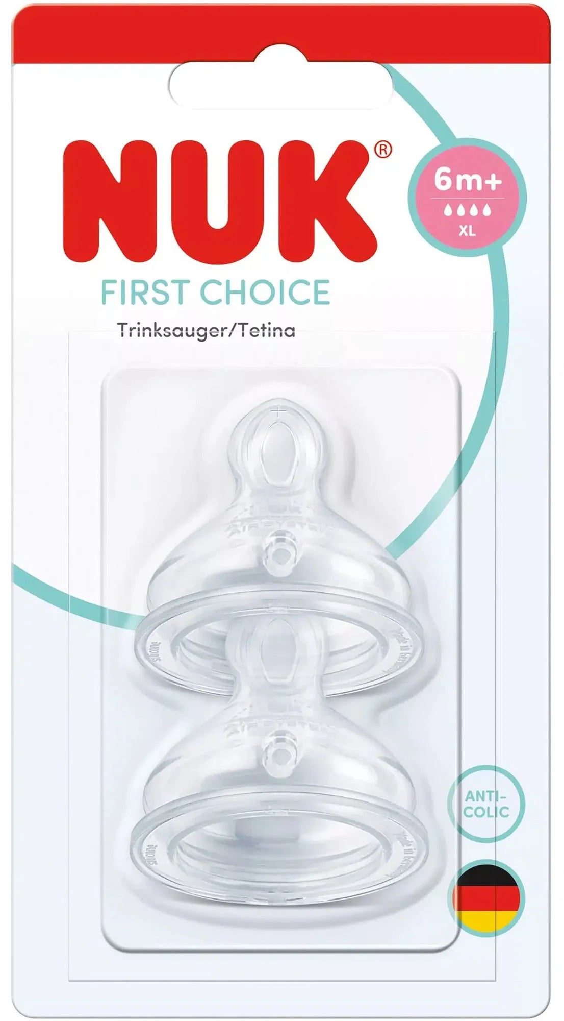 NUK Koka biberoni FIRST CHOICE+ 6+M XL