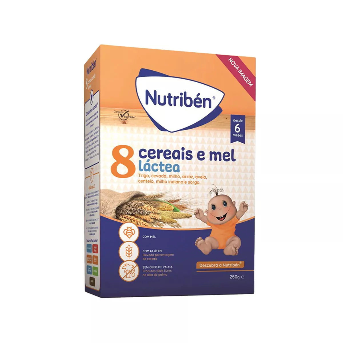 NUTRIBEN 8 CEREALS ME MJALTE DHE QUMESHT 6M+