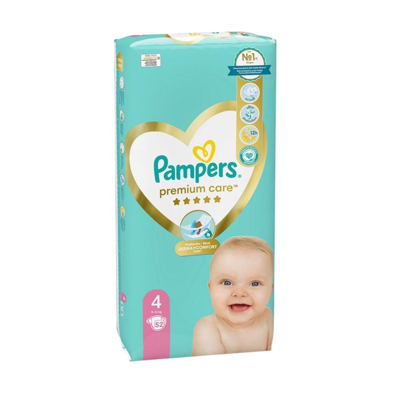 PAMPERS PREMIUM CARE 4 (9-14KG) *52