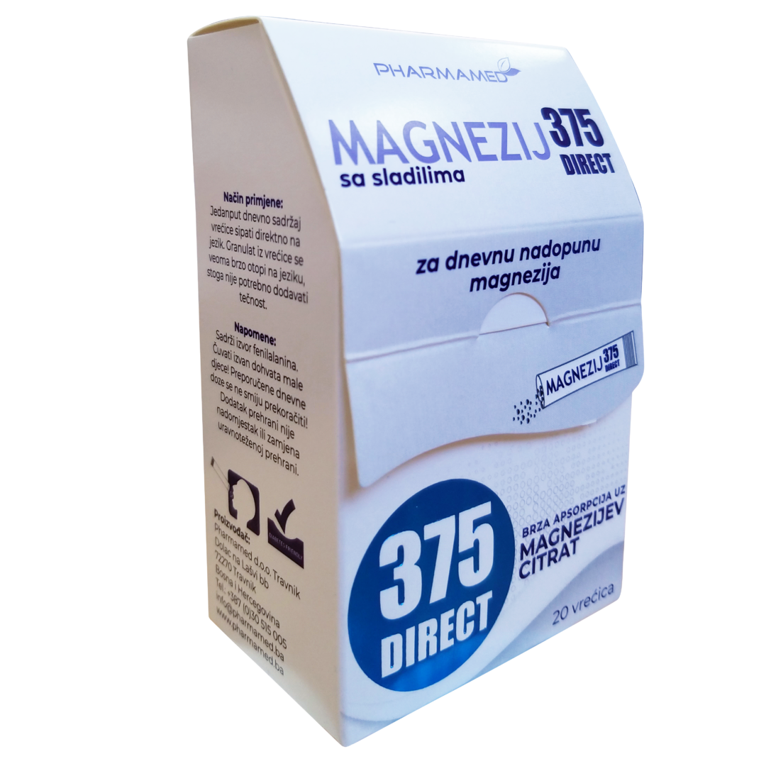 Pharmamed MAGNESIUM CITRATE 375 DIRECT Magnezij sa sladilima 375