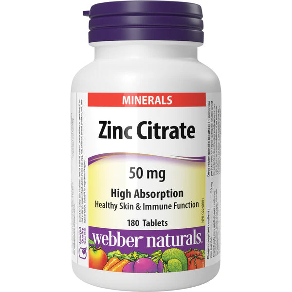 WEBBER NATURALS ZINC CITRATE 50MG