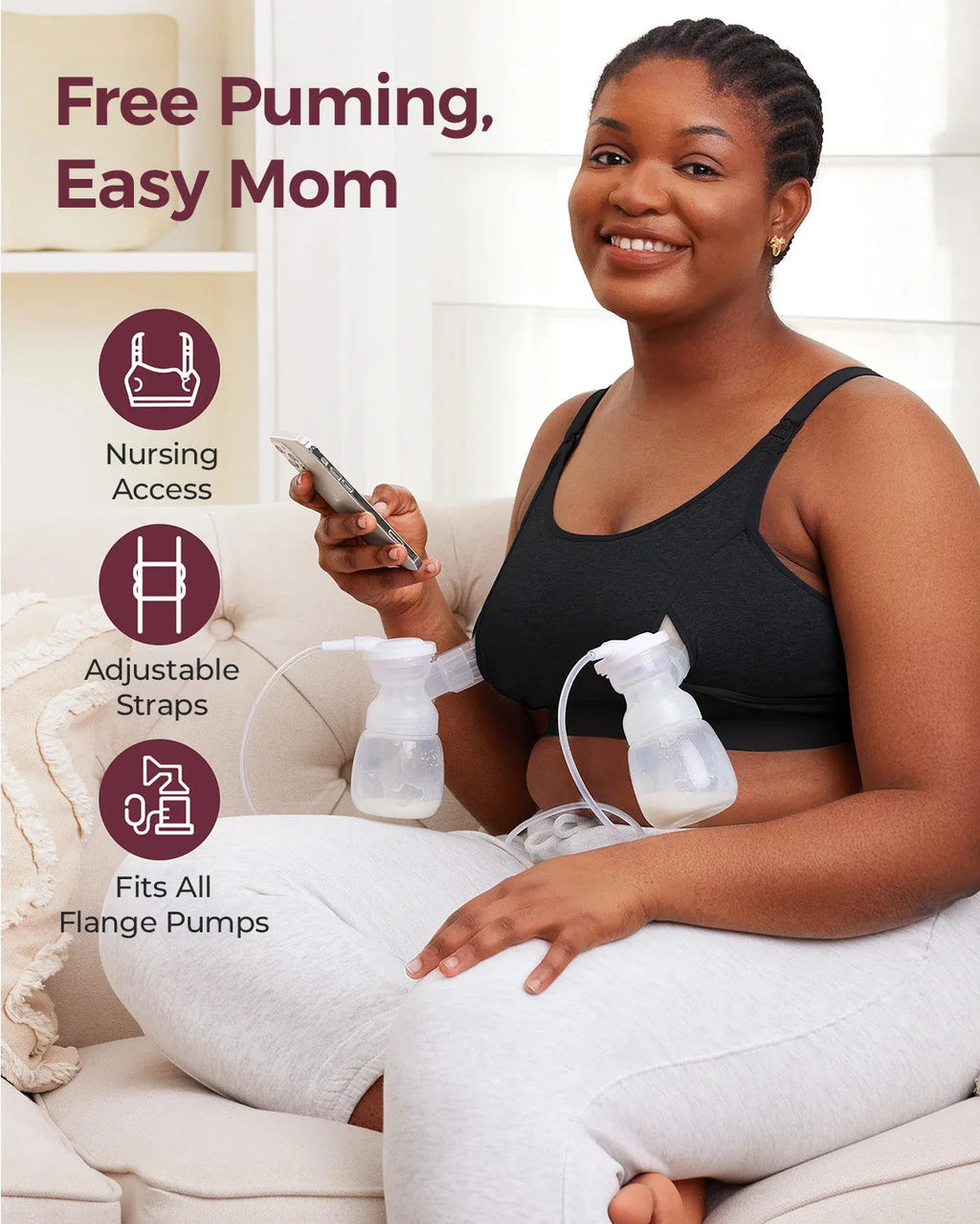 Momcozy  Hands Free Pumping Bra (YN08) - Sutjena Momcozy për pompim pa duar (YN08)