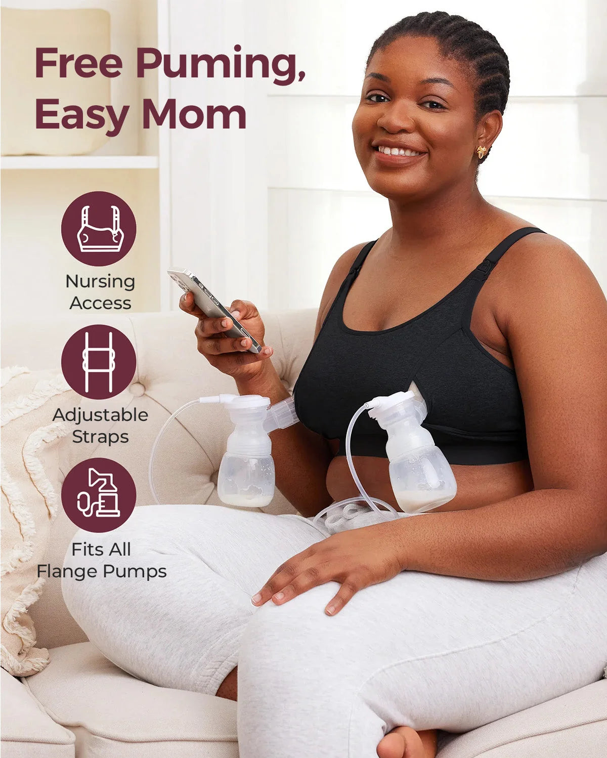 Momcozy  Hands Free Pumping Bra (YN08) - Sutjena Momcozy për pompim pa duar (YN08)
