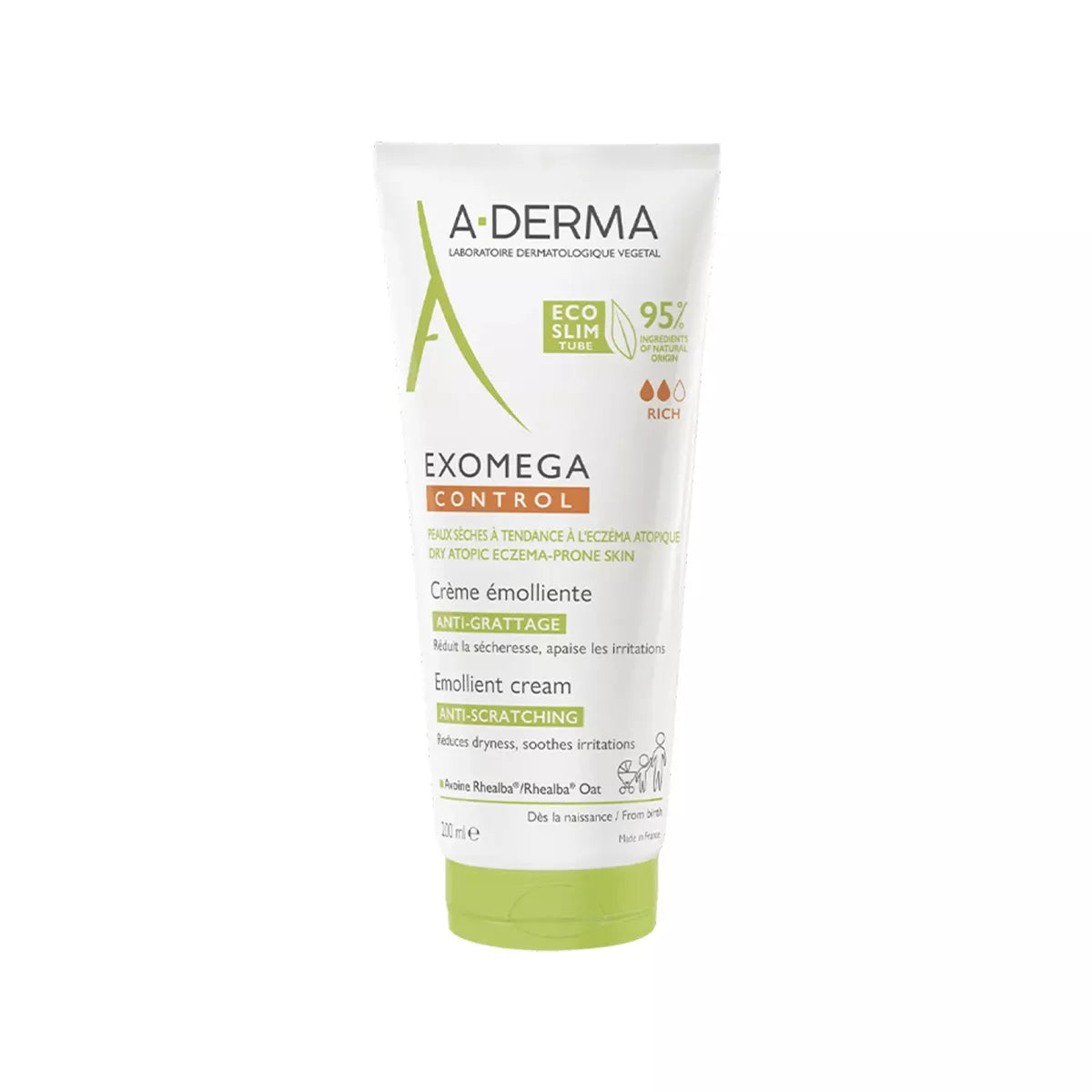 A-Derma Exomega Control Krem Zbutës për Lëkurë Atopike – 200 ml