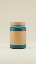 Wellness Supplement Jar With Clear Labeling
