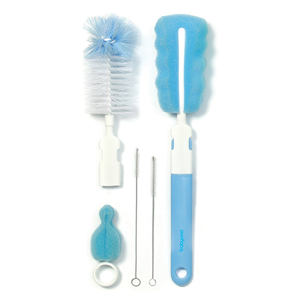 Babyono Set of Brushes for Bottles and Teats Set me furce/sfungjer per biberon dhe kokat e biberonit