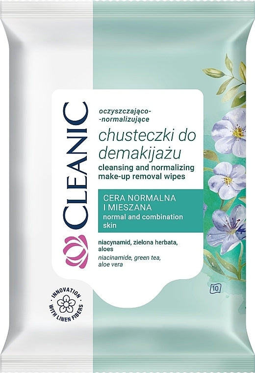 Cleanic Cleansing and Normalizing Make-up Removal Wipes Letra te lagura per fytyren