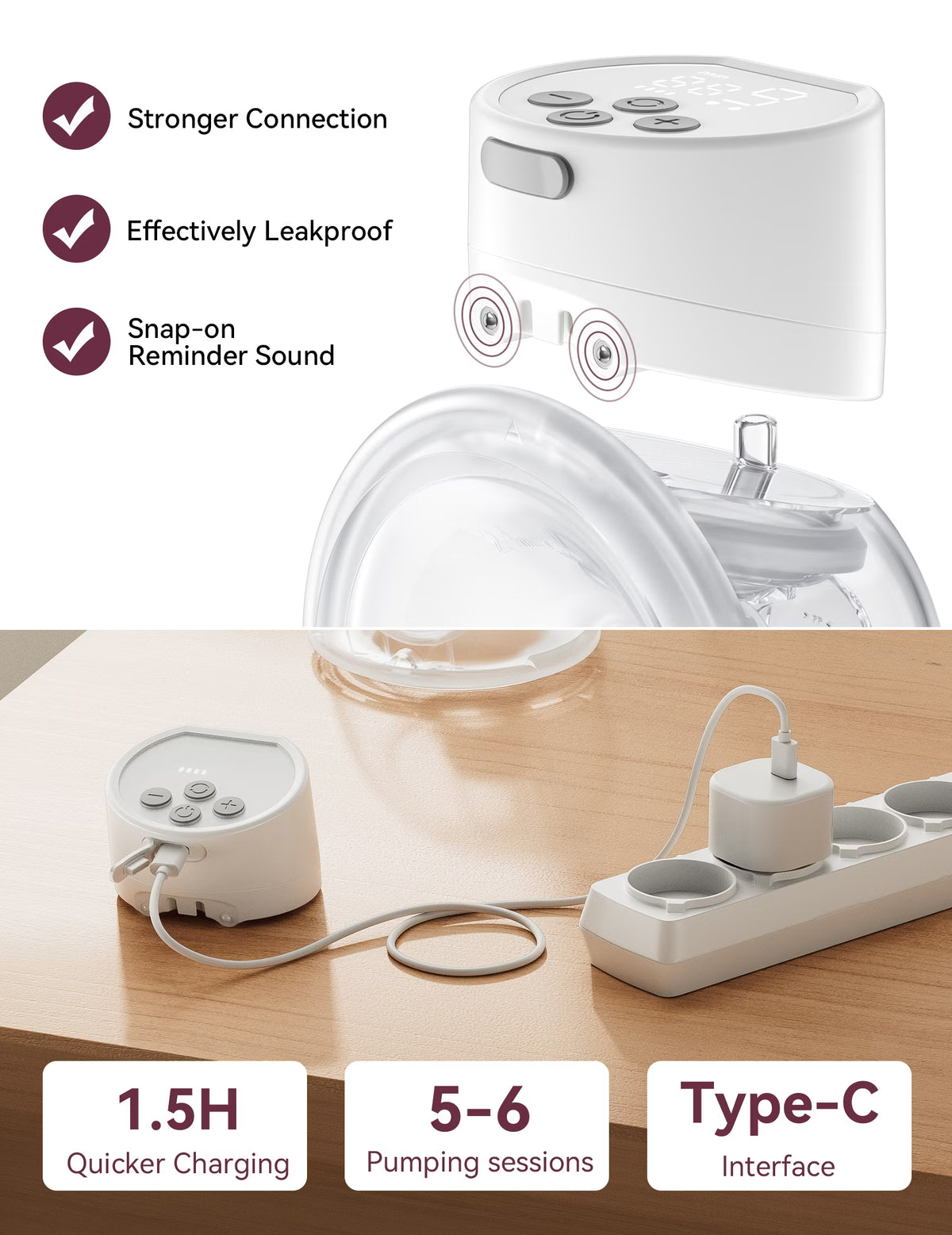 Momcozy  S12 PRO Wearable Breast Pump (Single Pack) – S12 PRO Pompë gjiri që vishet (paketë me 1 pompë)