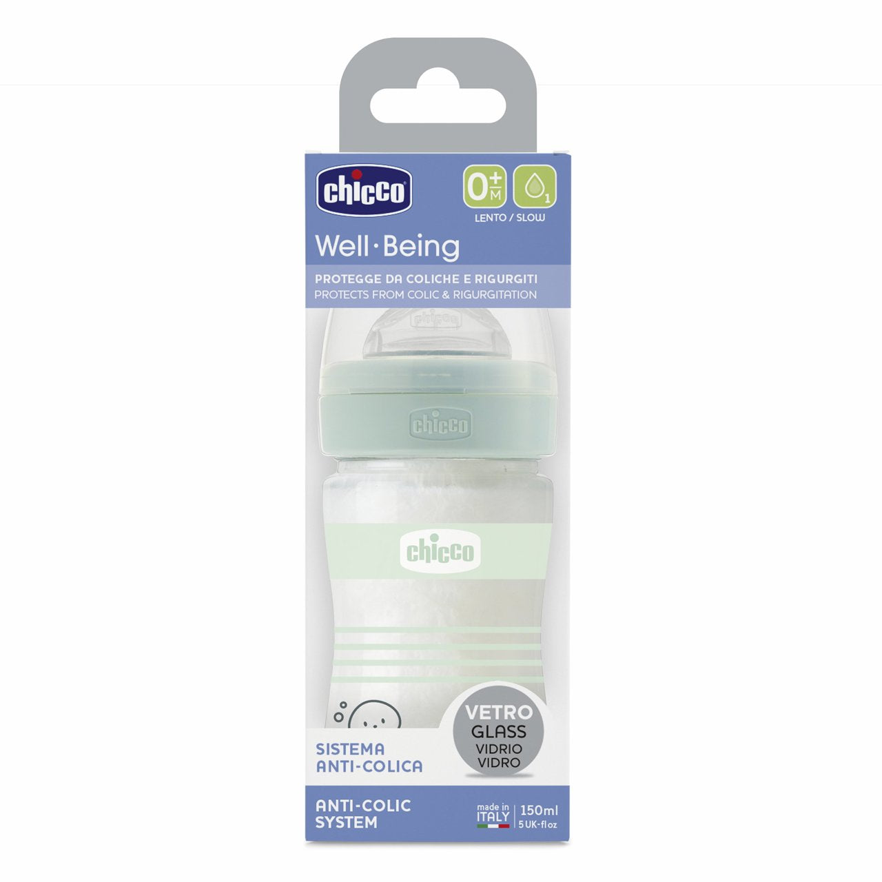 Chicco Well-Being 0m+ 150ml Shishe qelqi