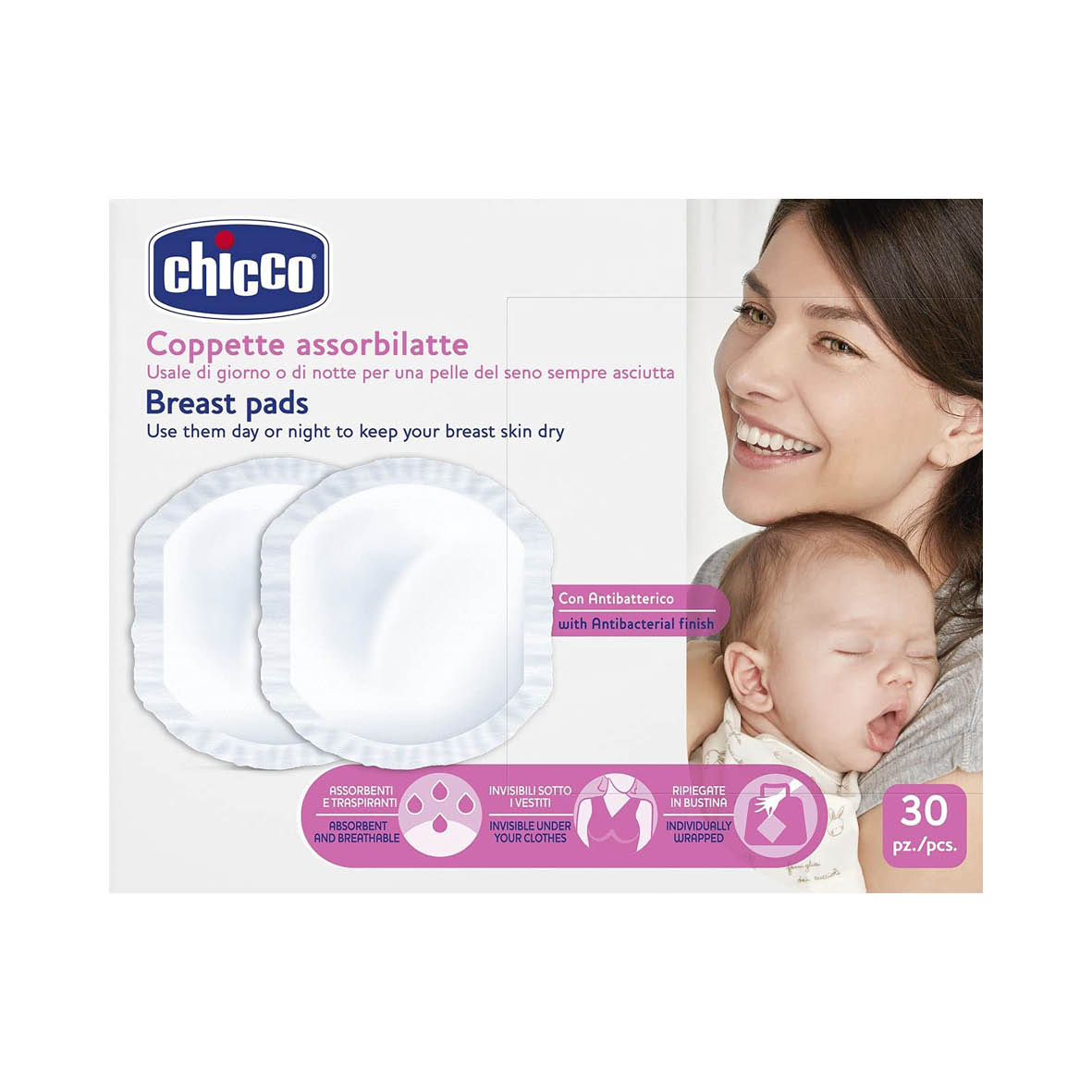 Chicco Breast Pads – 30 Copë Kopeta gjiri
