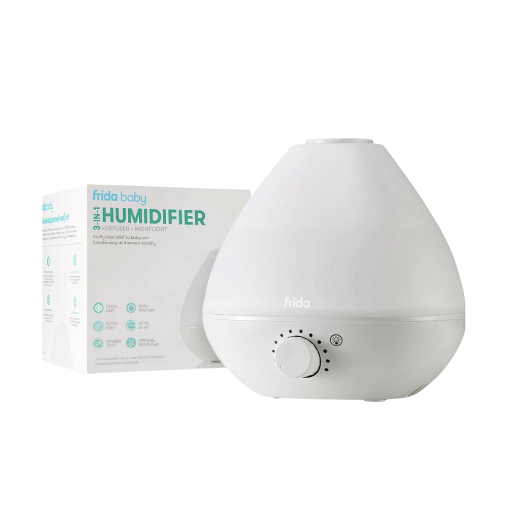 Frida Baby 3 in 1 Humidifier, Diffuser & Nightlight – Lagështues Ajri, Difuzor dhe Dritë Nate 3 në 1