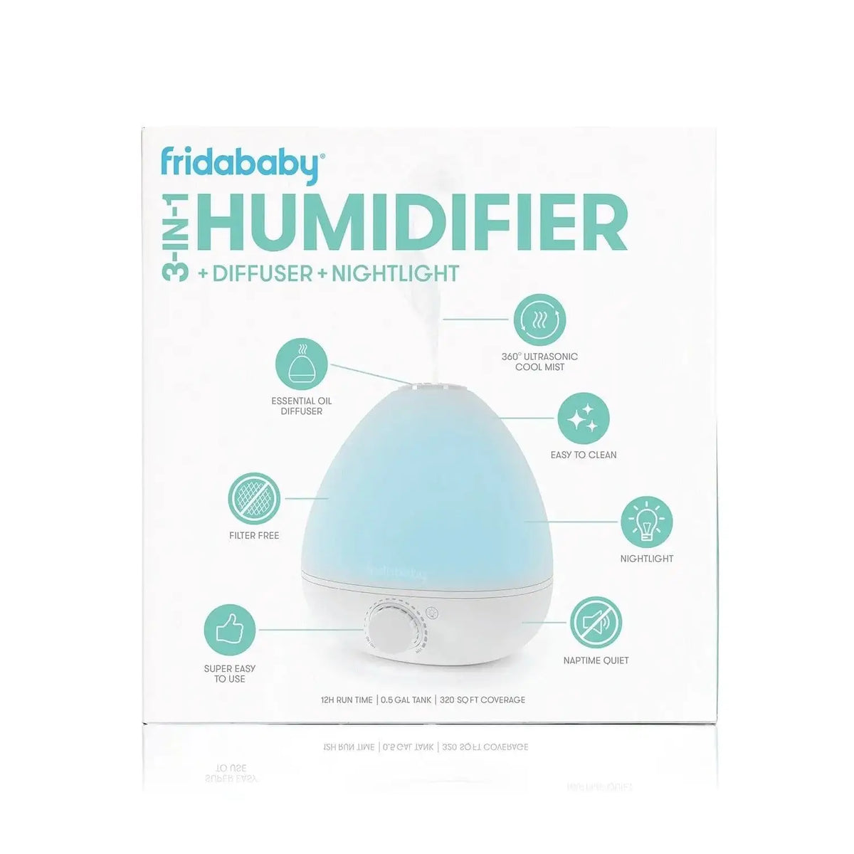 Frida Baby 3 in 1 Humidifier, Diffuser & Nightlight – Lagështues Ajri, Difuzor dhe Dritë Nate 3 në 1