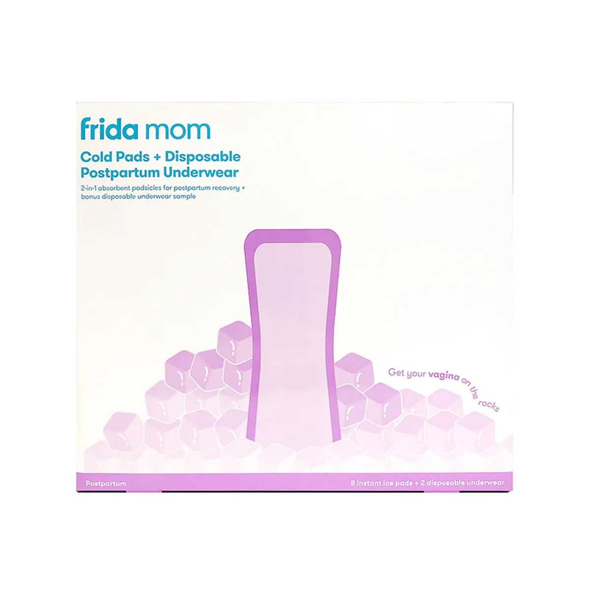 Frida Mom  Rapid Relief Cold Pads + 2 Underwear – Kompresa të ftohta për lehtësim të shpejtë + 2 palë të brendshme