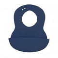 BABYONO SILICONE BIB WITH ADJUSTABLE LOCK BLUE