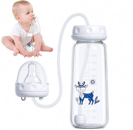 Hands Free Feeding Baby Bottle 240 ml - Biberon me sistem ushqyerjeje pa duar