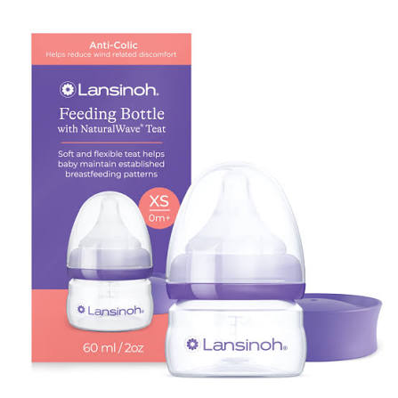 Lansinoh Plastic Feeding Bottle 60ml 0 M +