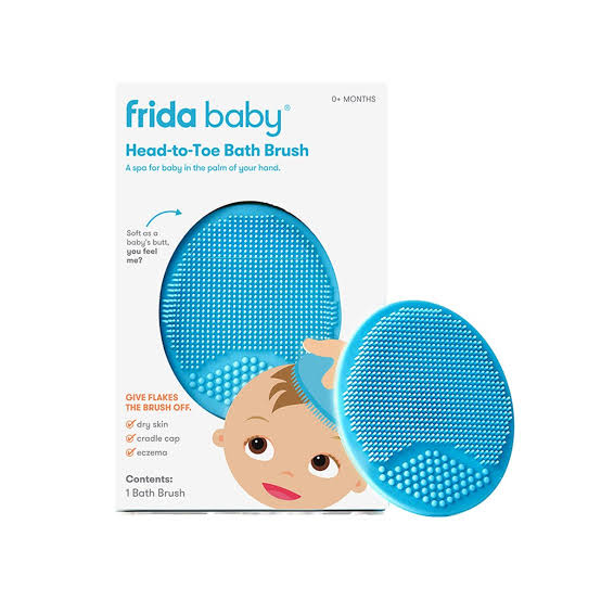 Frida Baby Bath Silicone Brush (0m+) – Furçë silikoni për larjen e bebeve (0 muaj+)