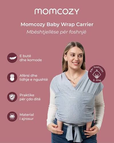 Momcozy Baby Wrap Carrier– Mbajtëse Ergonomike për Bebe