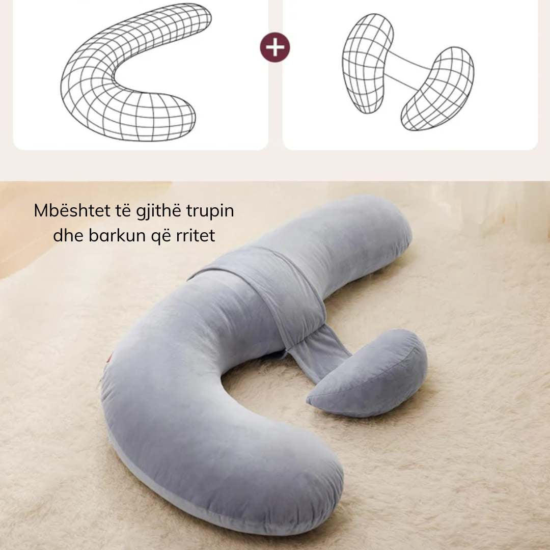 Momcozy  F Shaped Maternity Body Pillow – Jastëk trupi në formë F për shtatzëni