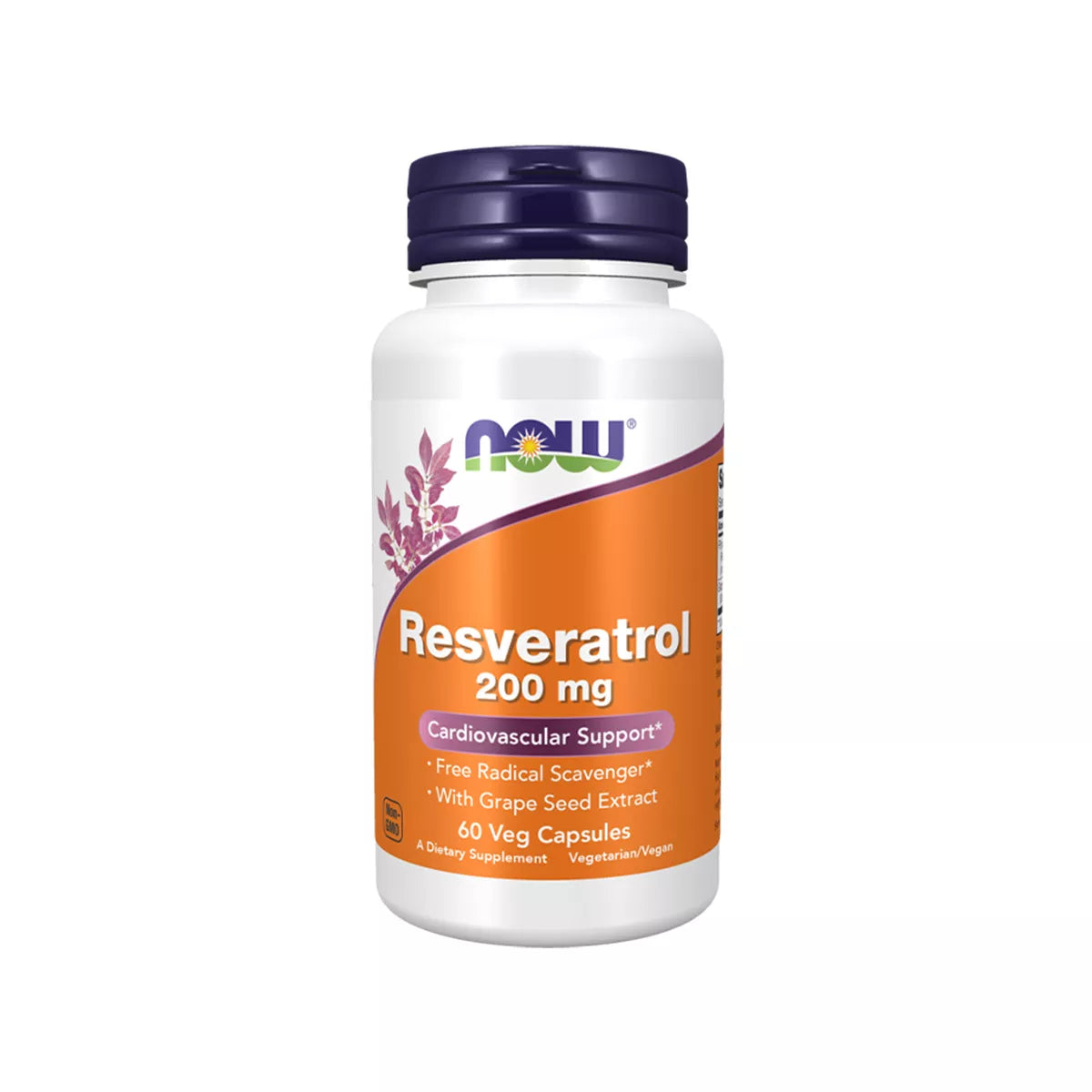 Now Resveratrol 200mg x 60 veg capsules