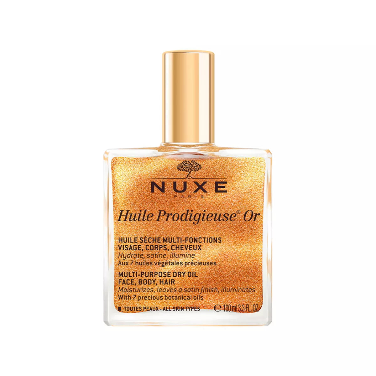 Nuxe Huile Prodigieuse Or – Vaj i thatë shumëfunksional me shkëlqim të artë 100ml