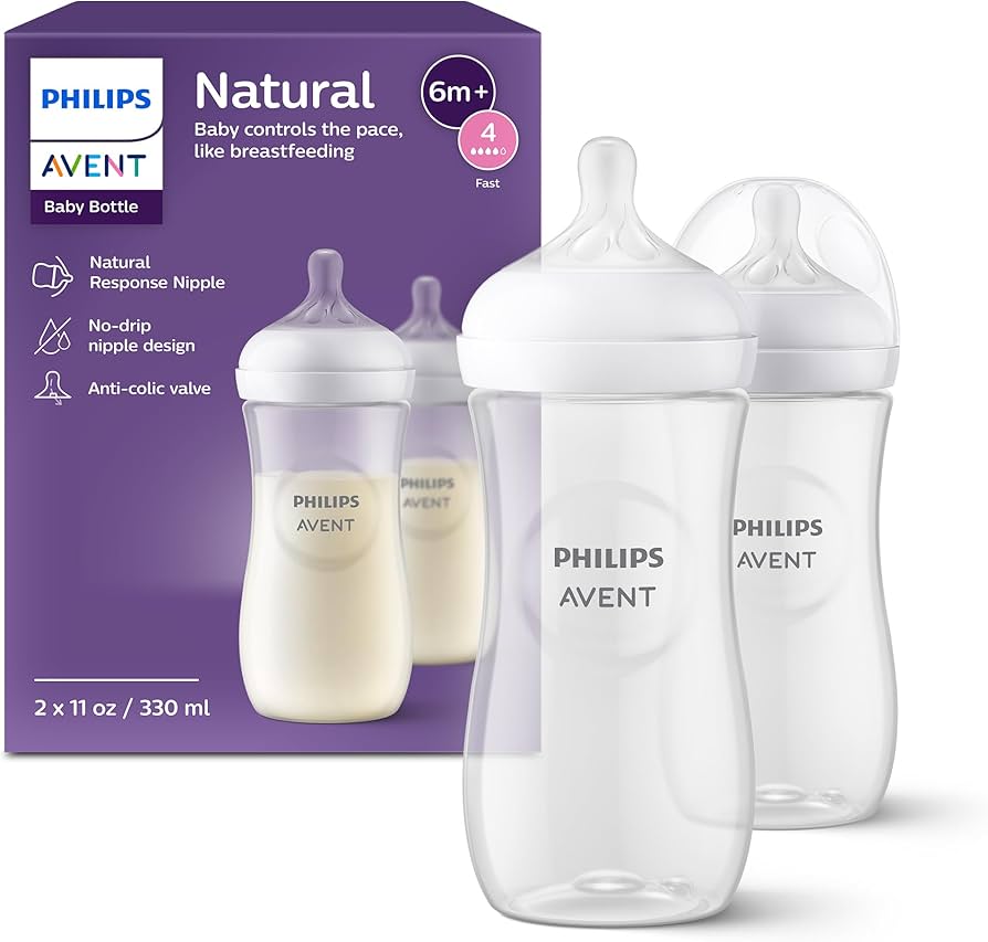 Philips Avent Natural Response Baby Bottle 330ml Biberon Plastik Natyral 3m+
