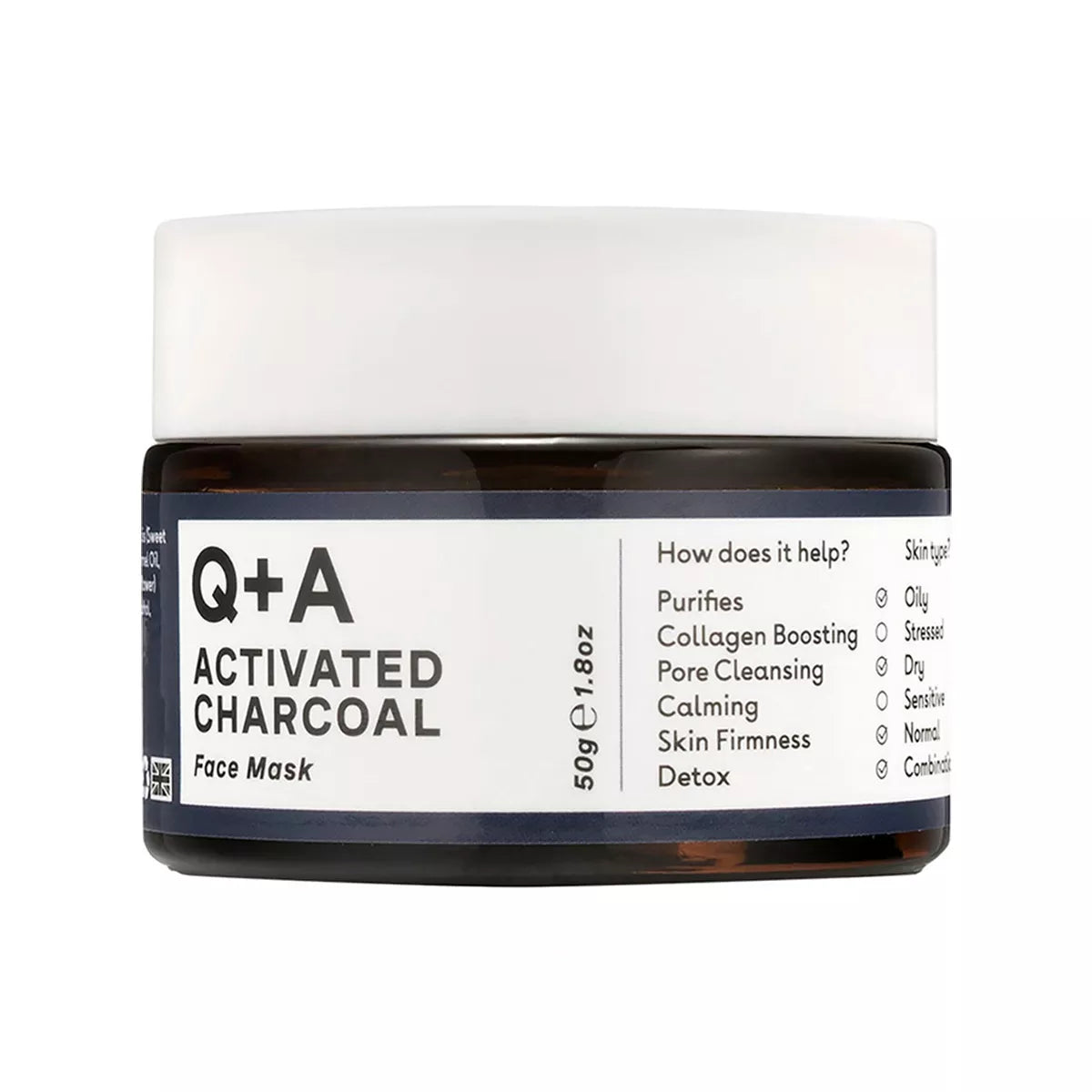 Q+A Activated Charcoal Face Mask
