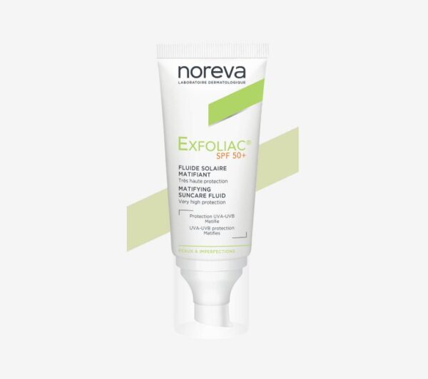 NOREVA EXFOLIAC MATTIFYING SUNCARE FLUID SPF50+