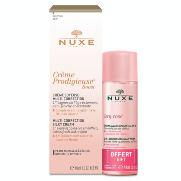 NUXE CRÈME PRODIGIEUSE BOOST MULTI CORRECTION SILKY CREAM + MICELLAR WATER GIFT