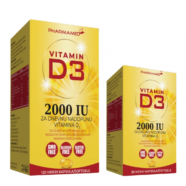 PHARMAMED VITAMIN D3 2000UI
