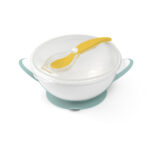 BABYONO SUCTION BOWL WITH A SPOON 1603/02 GREEN 6M+