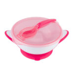 BABYONO SUCTION BOWL WITH A SPOON 1603/03 PINK 6M+
