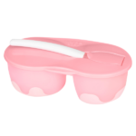 WEE BABY 2 SECTION WEANING BOWL SET 6M+ PINK