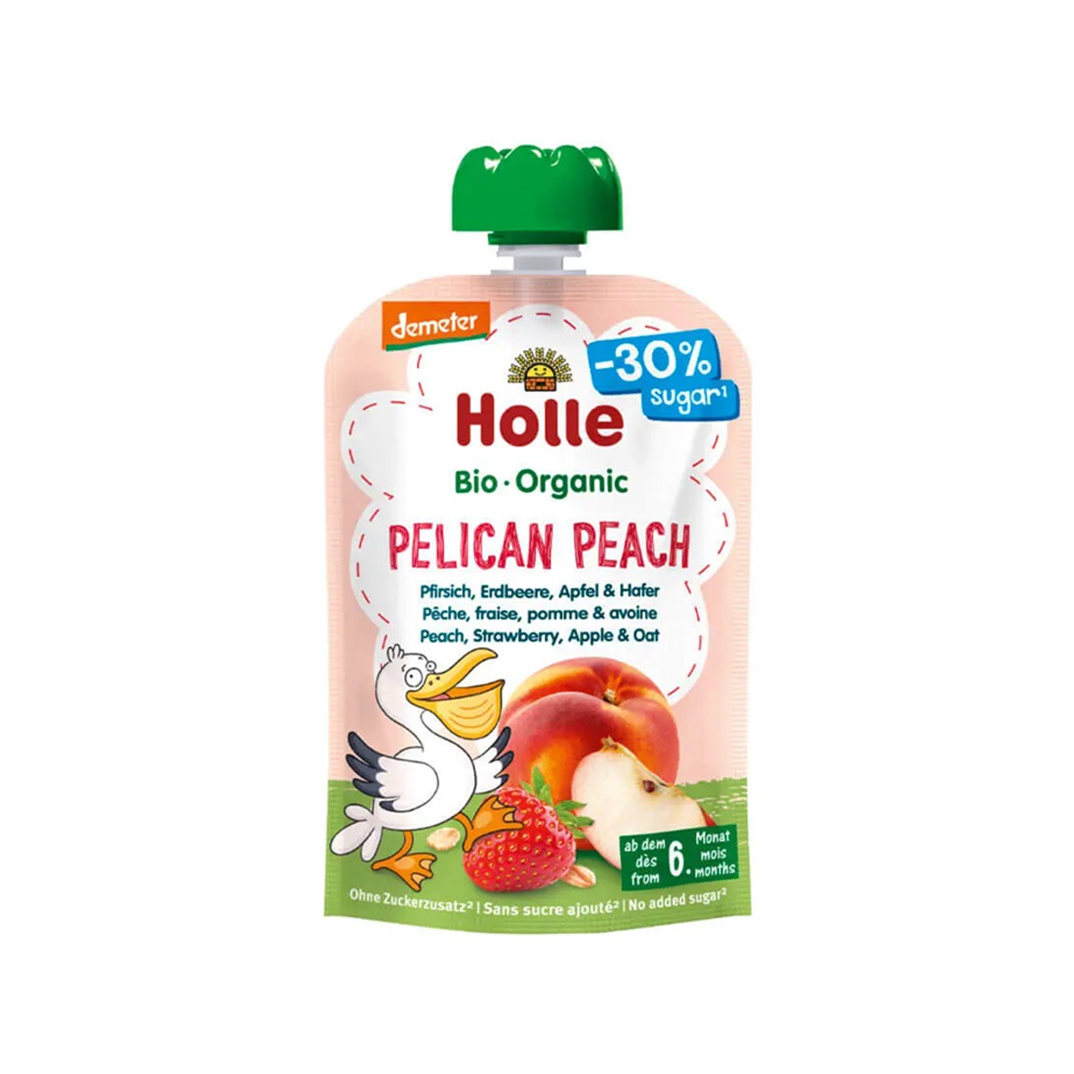 Holle Bio Pelican Peach – Pure Organike Pjeshke për Fëmijë 100gr