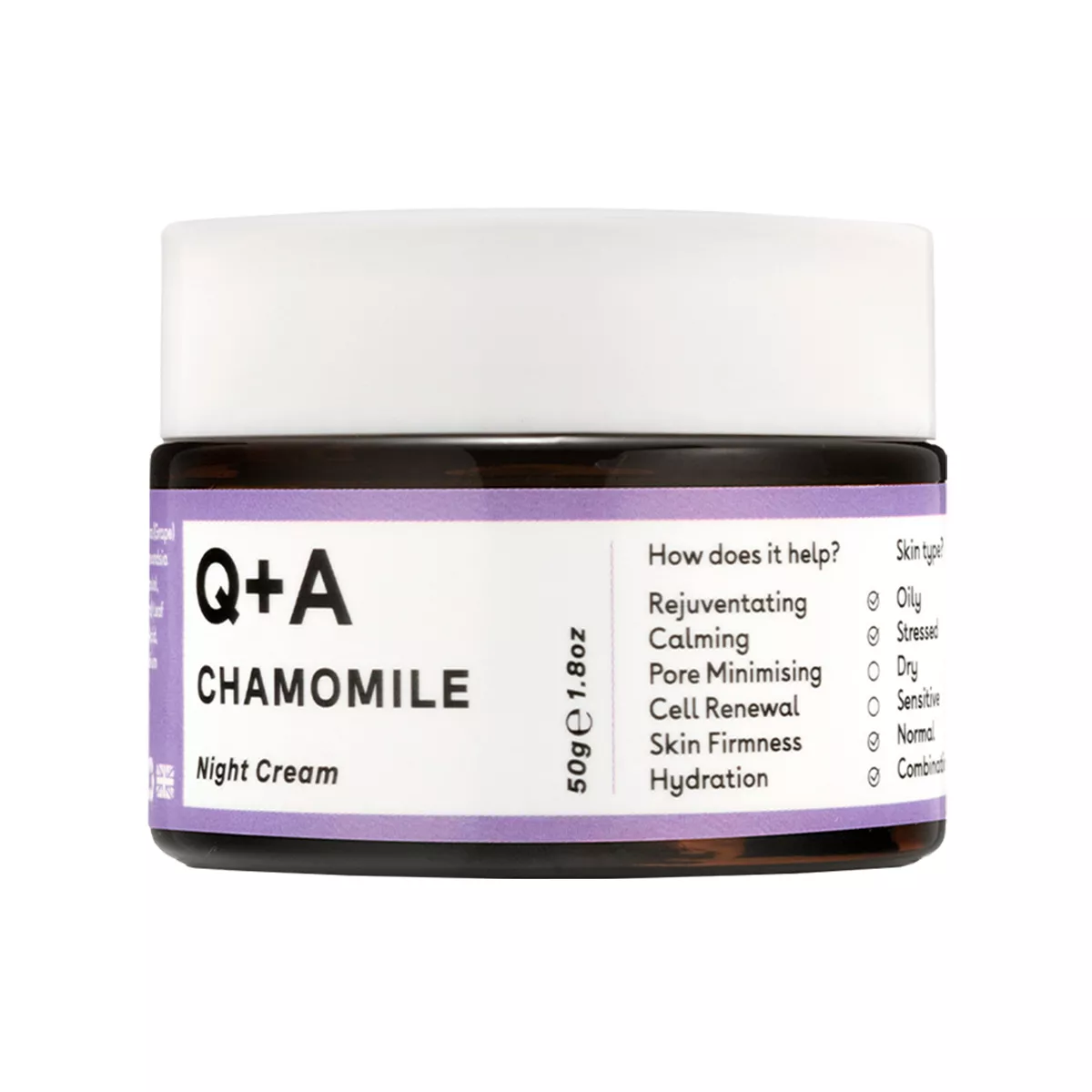 Q+A Chamomile Night Cream 50 gr