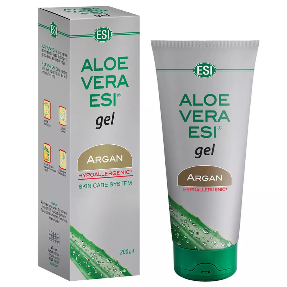 SI Aloe Vera Gel me Vaj Argani – Xhel Qetësues dhe Hidratues për Lëkurën (200 ml)