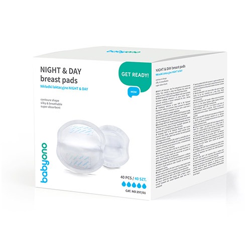 BabyOno Night and Day Breast Pads 40 pcs