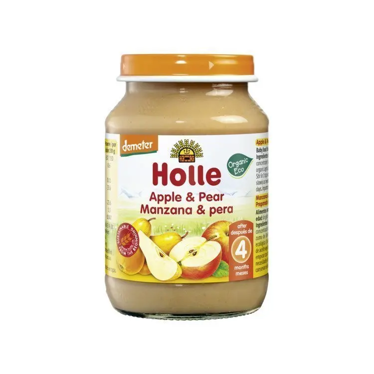 Holle - Pure me mollë dhe dardhë (4m+)