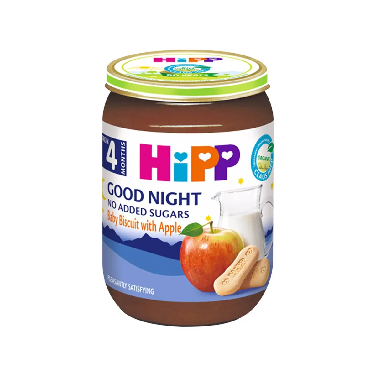 HiPP - Pure nate me biskotë dhe mollë (4+)