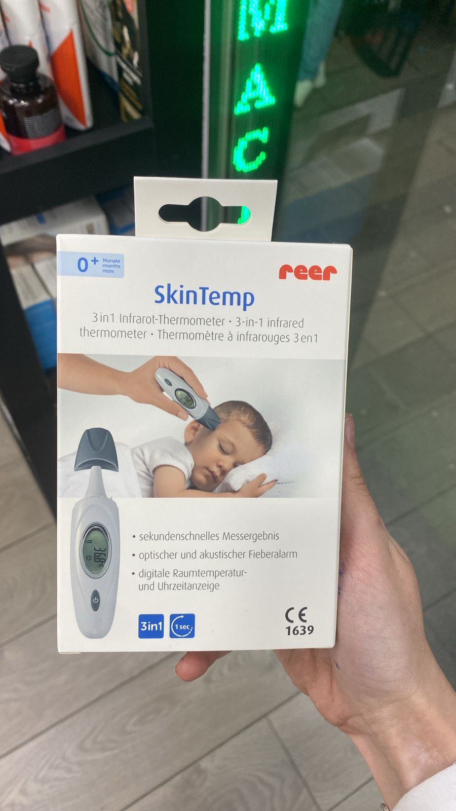 Reer skintemp 3in1 infrared thermometer-termometër digjital pa kontakt