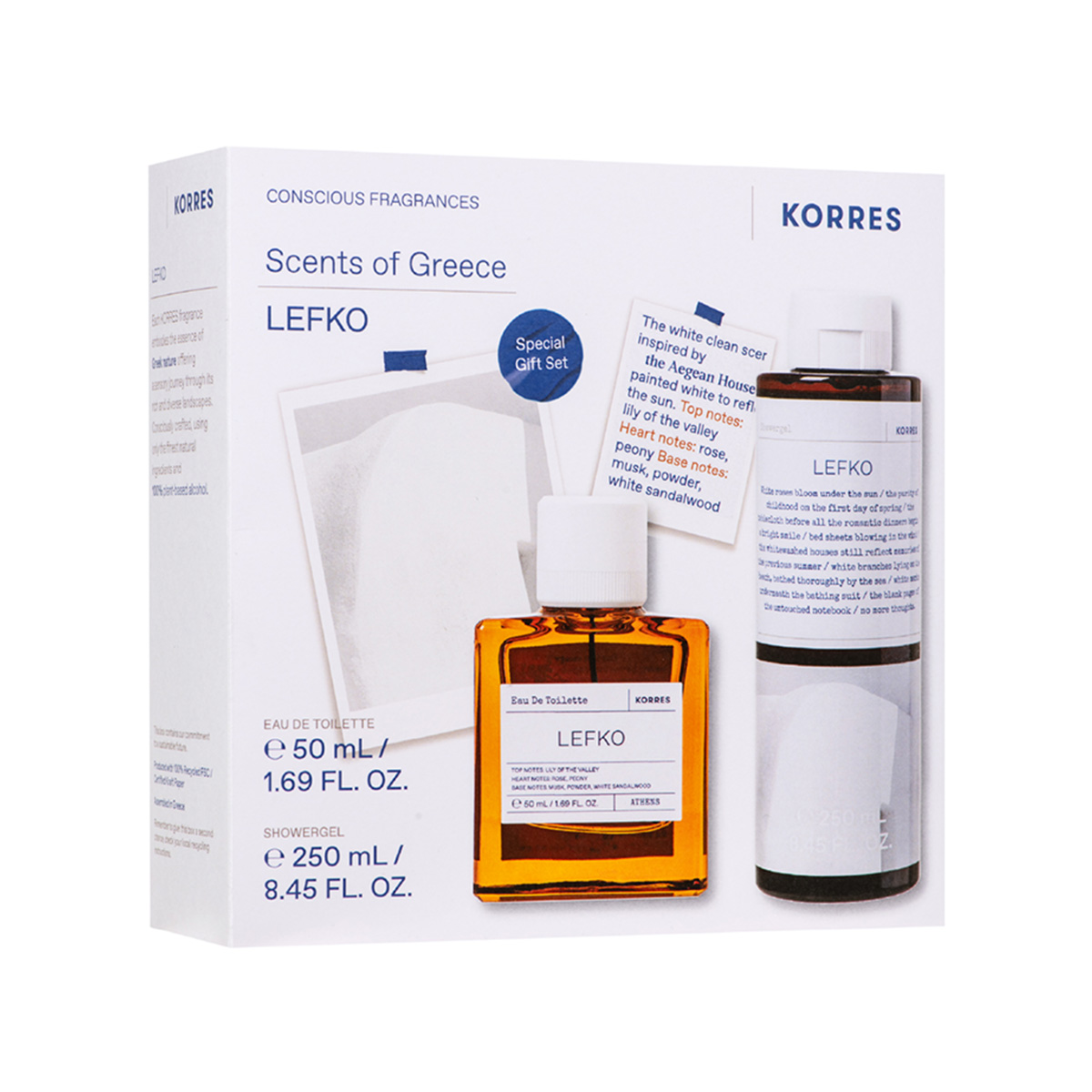 Korres Lefko Eau de Toilette & Shower Gel Set