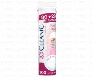 Cleanic Face Care Cotton Pads - Pure Effect Cotton Pads, 80+20 free