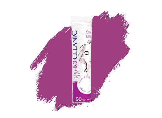 Cleanic Silk Effect Cotton Pads 90 pcs